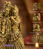 Brass Radha Krishna Idol | Divine Brij Ras Murti for Home Pooja & Gifting
