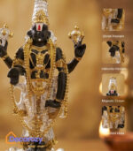 24K Gold & Silver Plated Tirupati Balaji Idol | Lord Venkateswara Murti