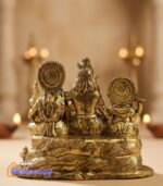 Pure Brass Shiv Parivar Idol | Lord Shiva Parvati Ganesh Kartikeya Murti