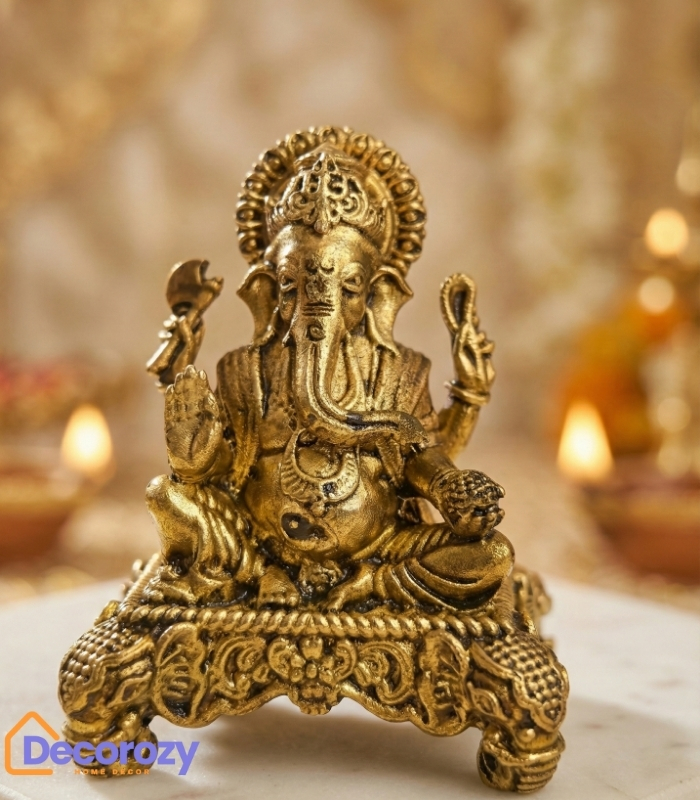 Brass Ganesh Murti for Home & Office