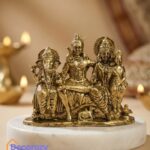 Pure Brass Shiv Parivar Idol | Lord Shiva Parvati Ganesh Kartikeya Murti