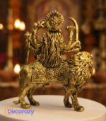 Brass Sherawali Mata Durga Idol | Maa Durga Sitting on Lion Murti
