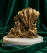 Brass Vishnu Lakshmi Idol on Ananta Sheshnag ( 6.5 cm )