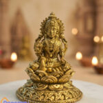 Brass 4 Armed Lakshmi Idol for Home & Pooja