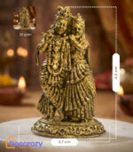 Brass Radha Krishna Idol | Divine Brij Ras Murti for Home Pooja & Gifting