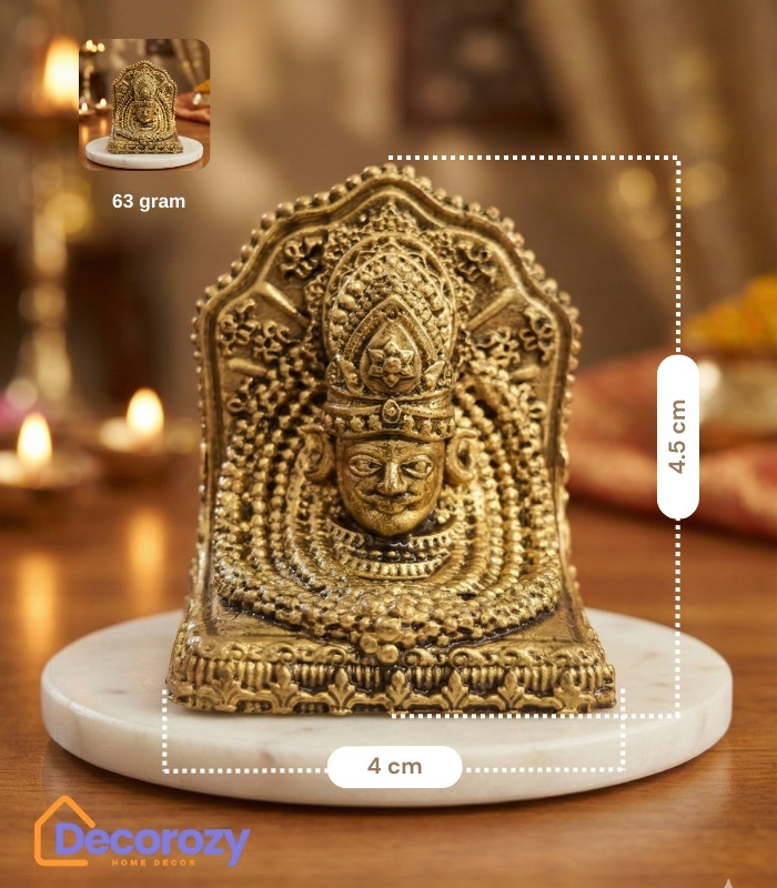 Brass Khatu Shyam Baba Idol | Shyam Ji Mukh Darshan Murti