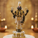 24K Gold & Silver Plated Tirupati Balaji Idol | Lord Venkateswara Murti