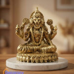 Brass Lord Narasimha Idol | Seated Narasimha Murti for Divine Protection