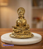 Brass Maa Annapurna Devi Idol | Goddess of Nourishment & Prosperity Murti