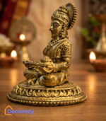 Brass Maa Annapurna Devi Idol | Goddess of Nourishment & Prosperity Murti