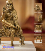 Brass Sai Baba Idol | Shirdi Sai Baba Blessing Murti for Home Mandir