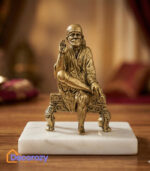 Brass Sai Baba Idol | Shirdi Sai Baba Blessing Murti for Home Mandir