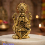 Brass Seated Lakshmi Idol with Kalash Murti