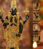 24K Gold Plated Tirupati Balaji Idol | Lord Venkateswara Murti