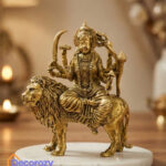 Brass Sherawali Mata Durga Idol | Maa Durga Sitting on Lion Murti