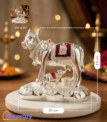 Kamdhenu Cow with Calf Idol – Mina Silver Plated