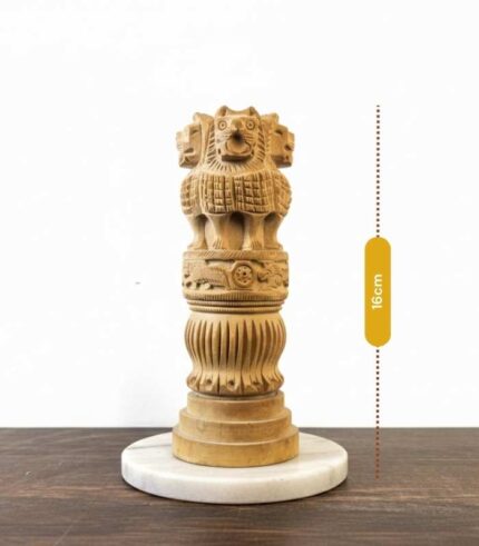 Craft Wooden Golden Ashoka Pillar – Premium Decorative Gift for Home & Office