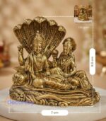 Brass Vishnu Lakshmi Idol on Ananta Sheshnag ( 6.5 cm )