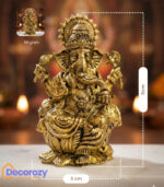 Brass Sitting Ganesha Idol | Ganpati Murti for Home Pooja