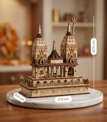 Shri Kashi Vishwanath Temple 3D Replica Wooden Model