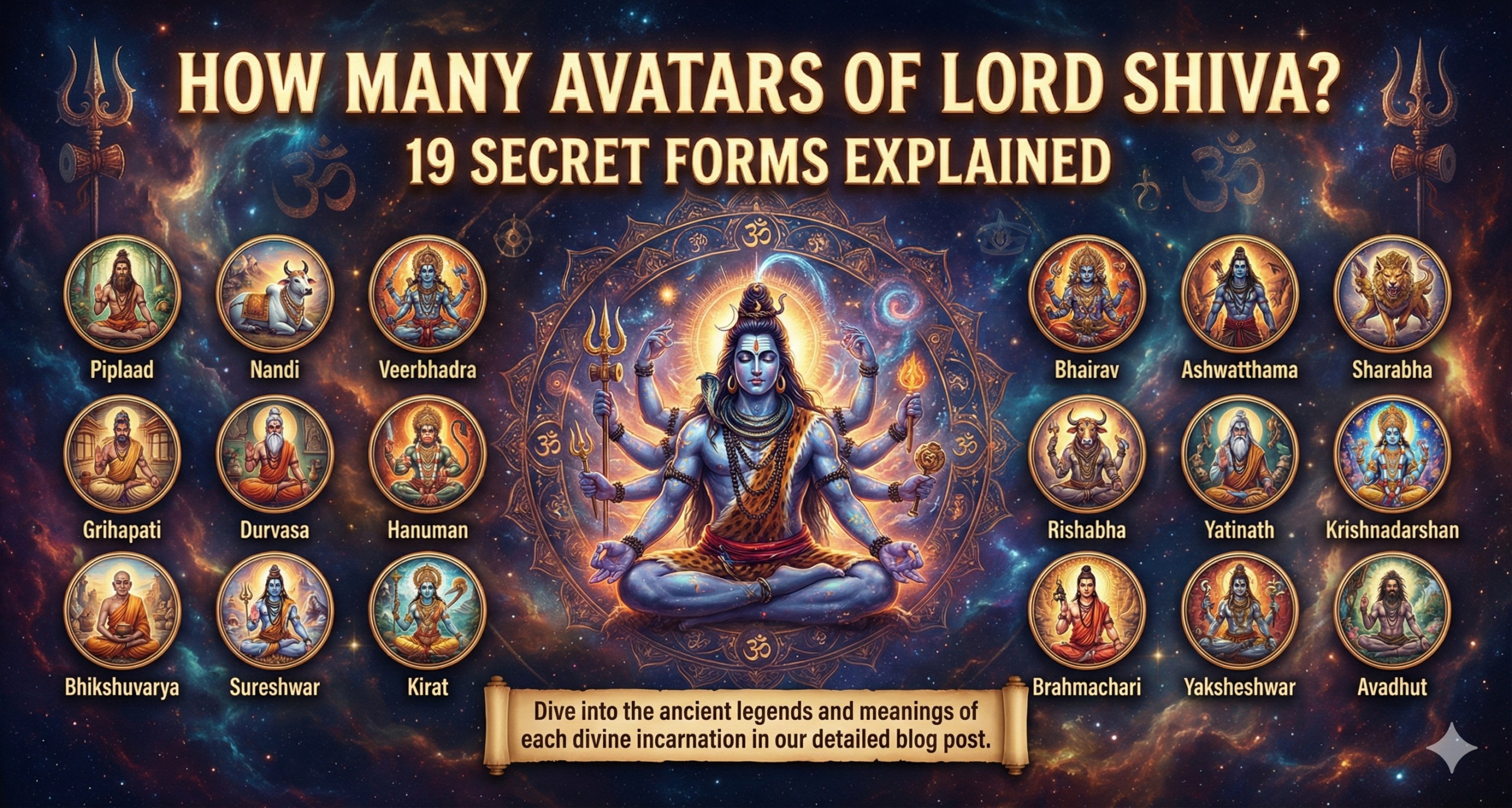 How Many Avatars of Lord Shiva? 19 Secret Forms Explained