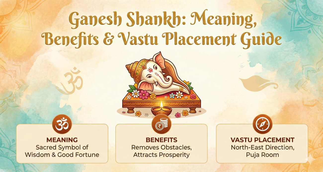Ganesh Shankh: Meaning, Benefits & Vastu Placement Guide