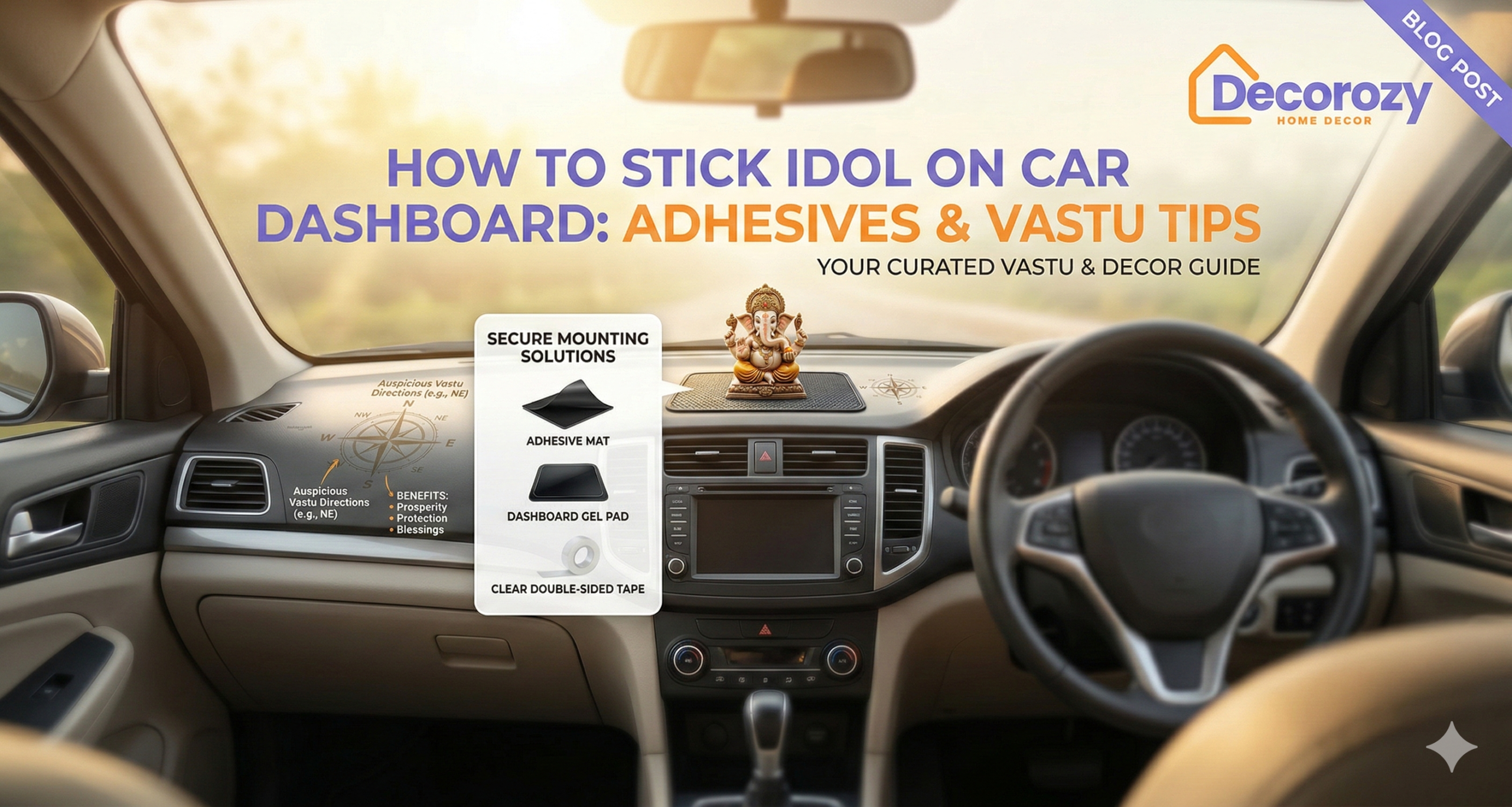 How to Stick Idol on Car Dashboard: Adhesives & Vastu Tips