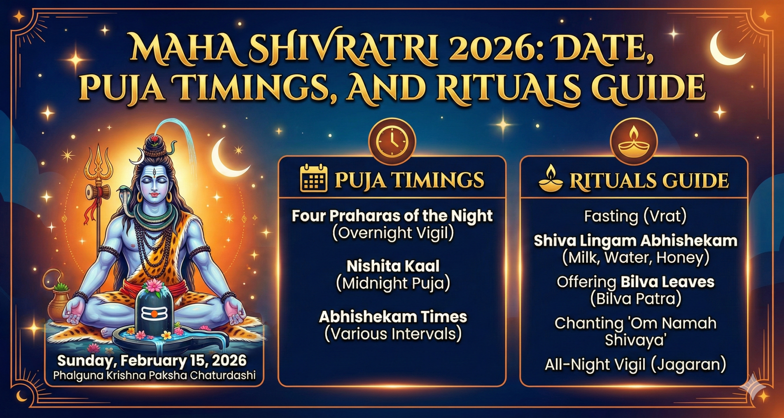 Maha Shivratri 2026: Date, Puja Timings, and Rituals Guide
