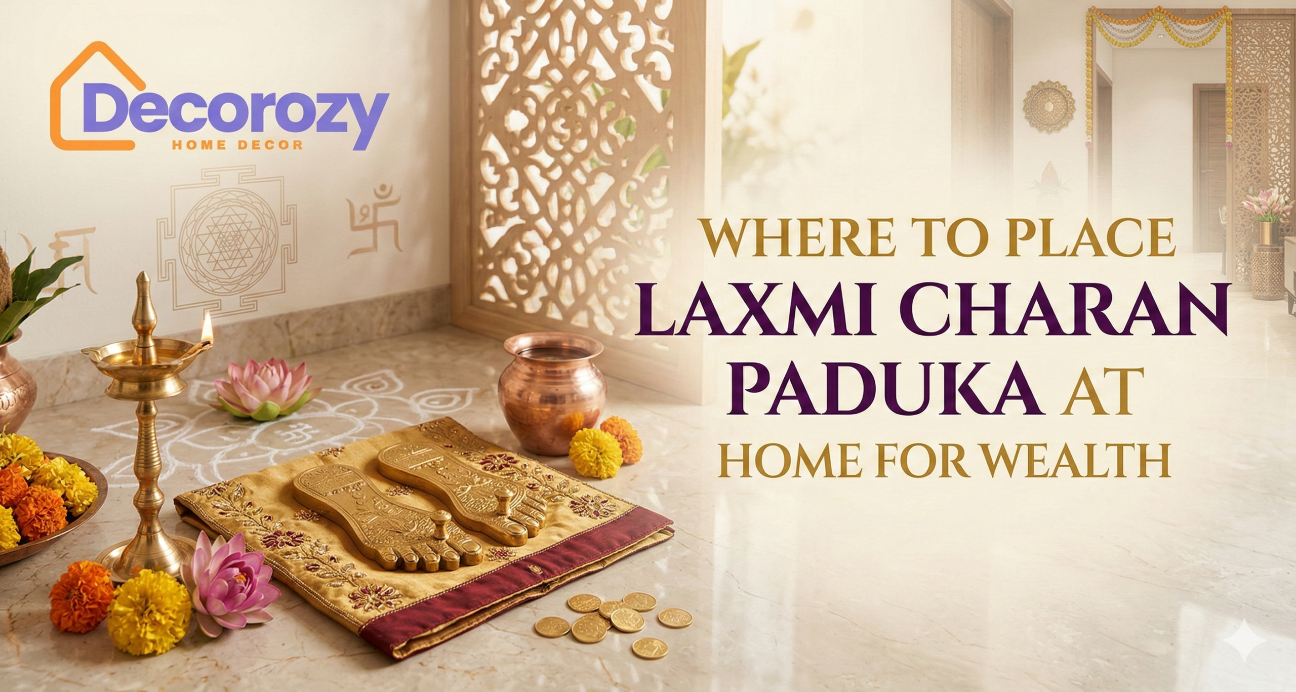 Where to Place Laxmi Charan Paduka at Home for Wealth