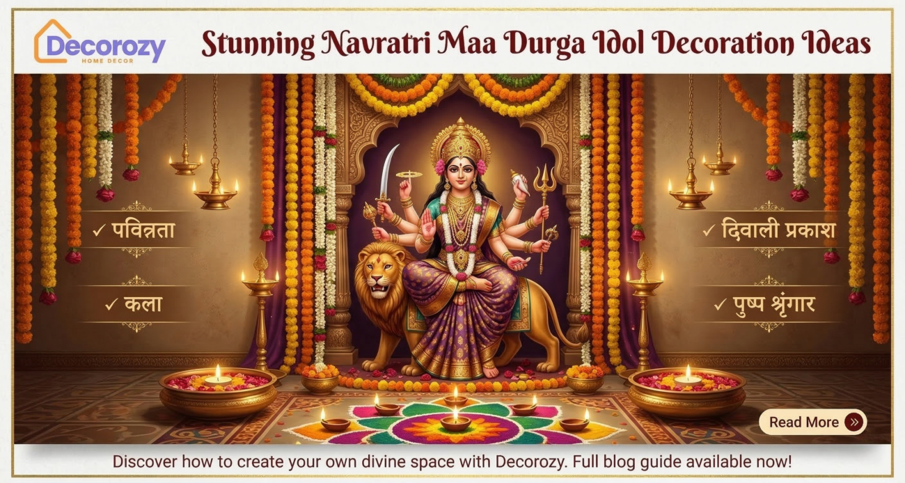 Stunning Navratri Maa Durga Idol Decoration Ideas