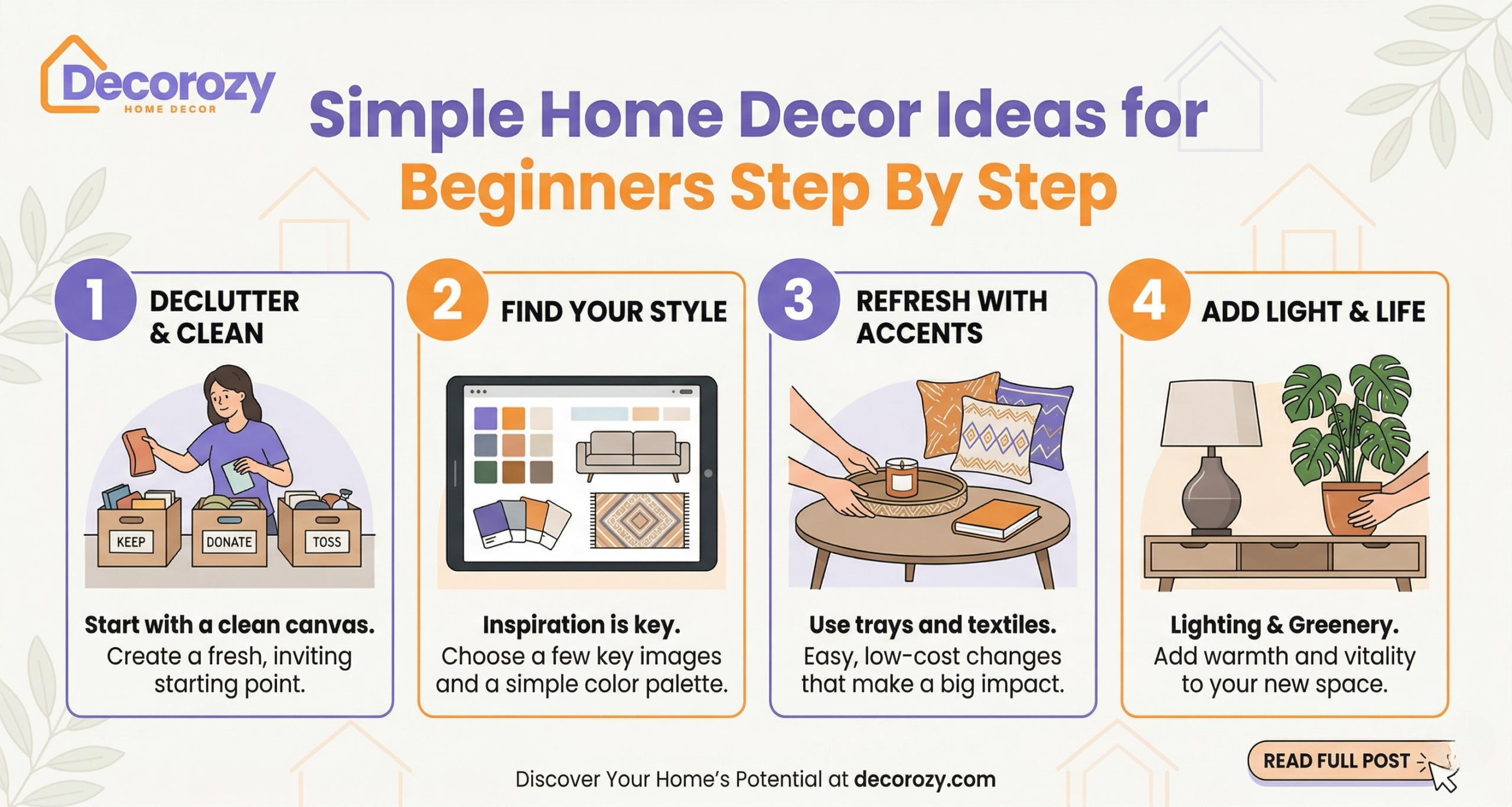 Simple Home Decor Ideas for Beginners Step By Step