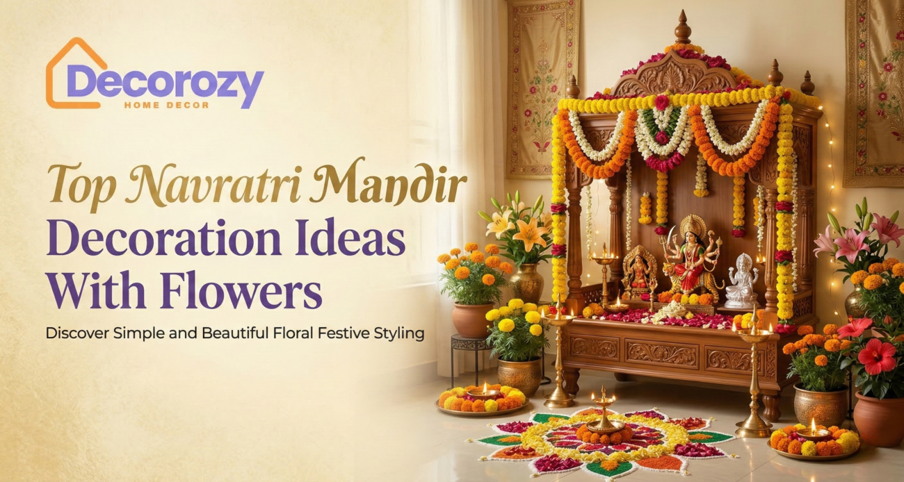 Top Navratri Mandir Decoration Ideas With Flowers