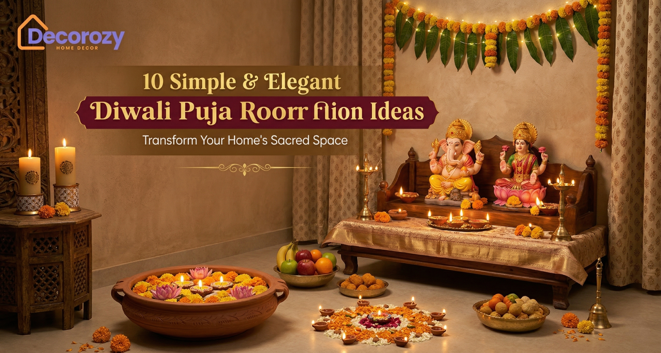10 Diwali Puja Room Decoration Ideas Simple & Elegant