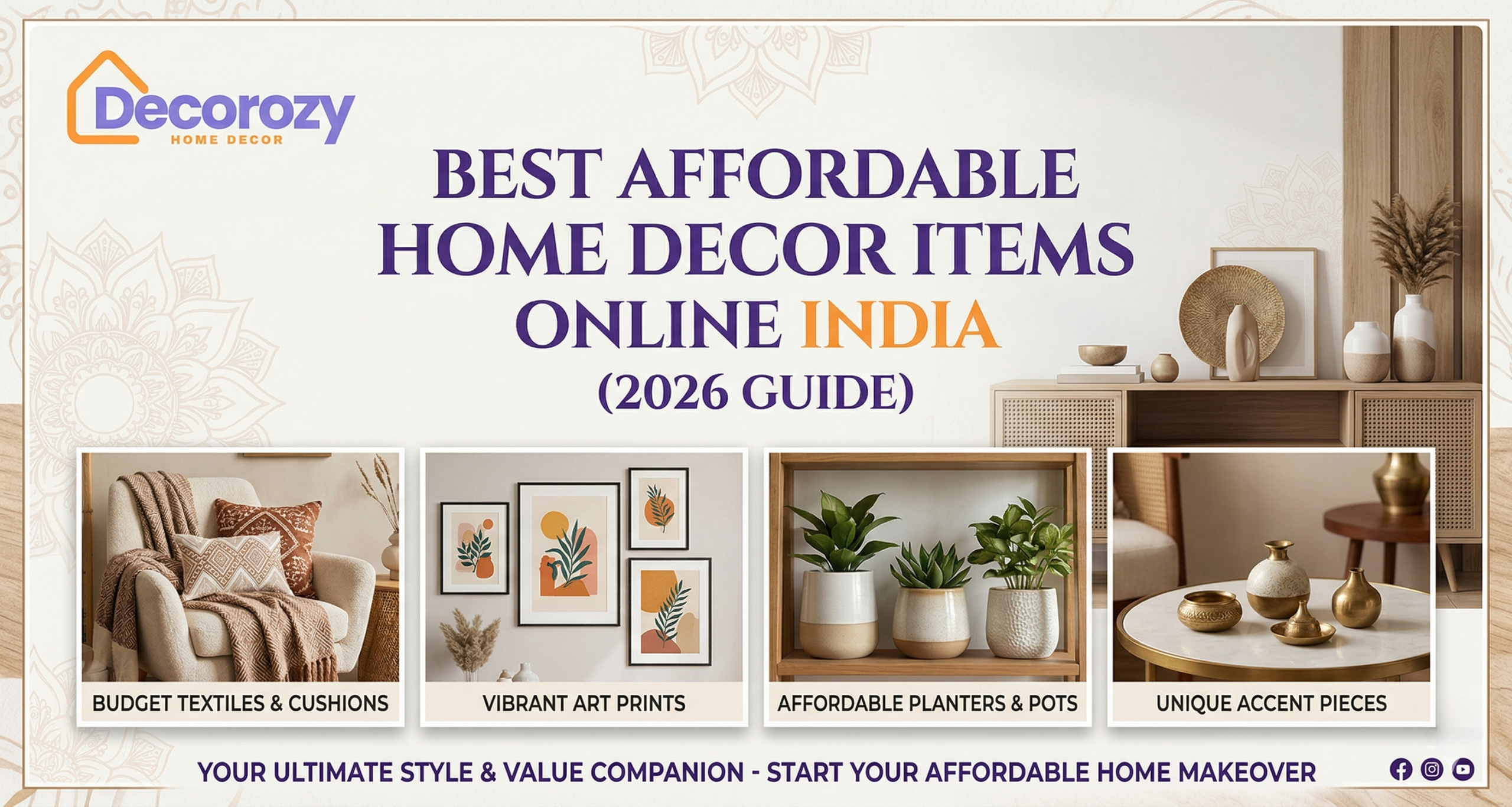 Best Affordable Home Decor Items Online India (2026 Guide)