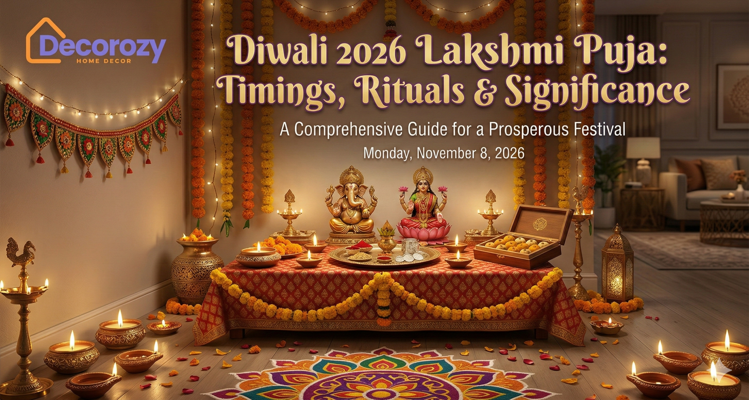 Diwali 2026 Lakshmi Puja: Timings, Rituals & Significance