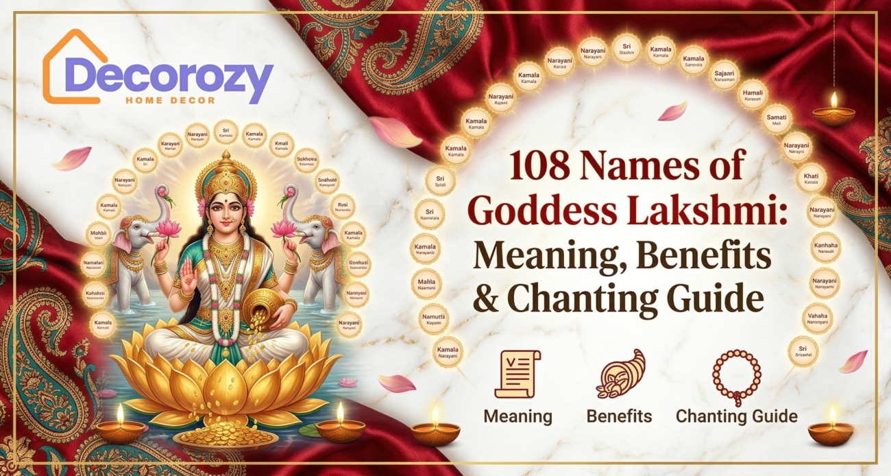 108 Names of Goddess Lakshmi: Meaning, Benefits & Chanting Guide