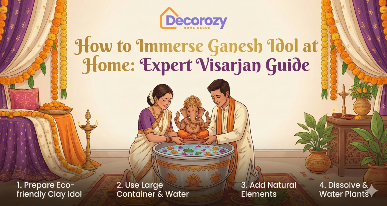 How to Immerse Ganesh Idol at Home: Expert Visarjan Guide