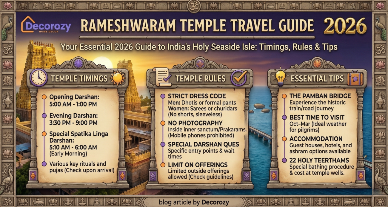 Rameshwaram Temple Travel Guide 2026: Timings, Rules & Tips