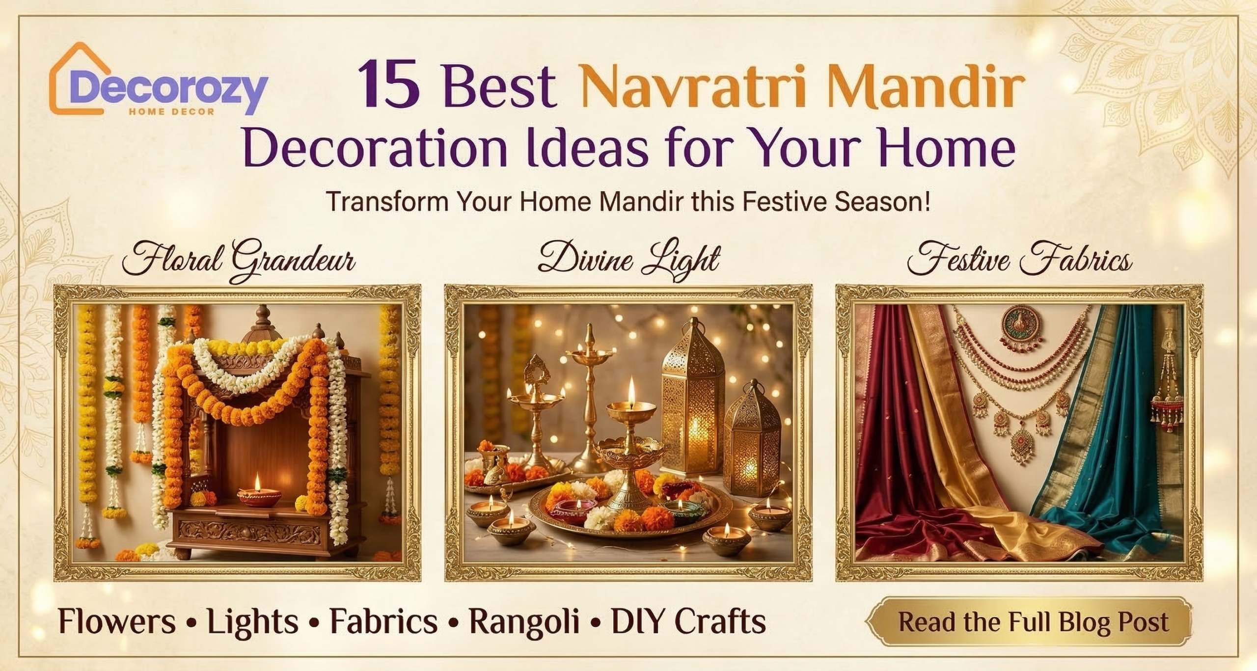 15 Best Navratri Mandir Decoration Ideas for Your Home