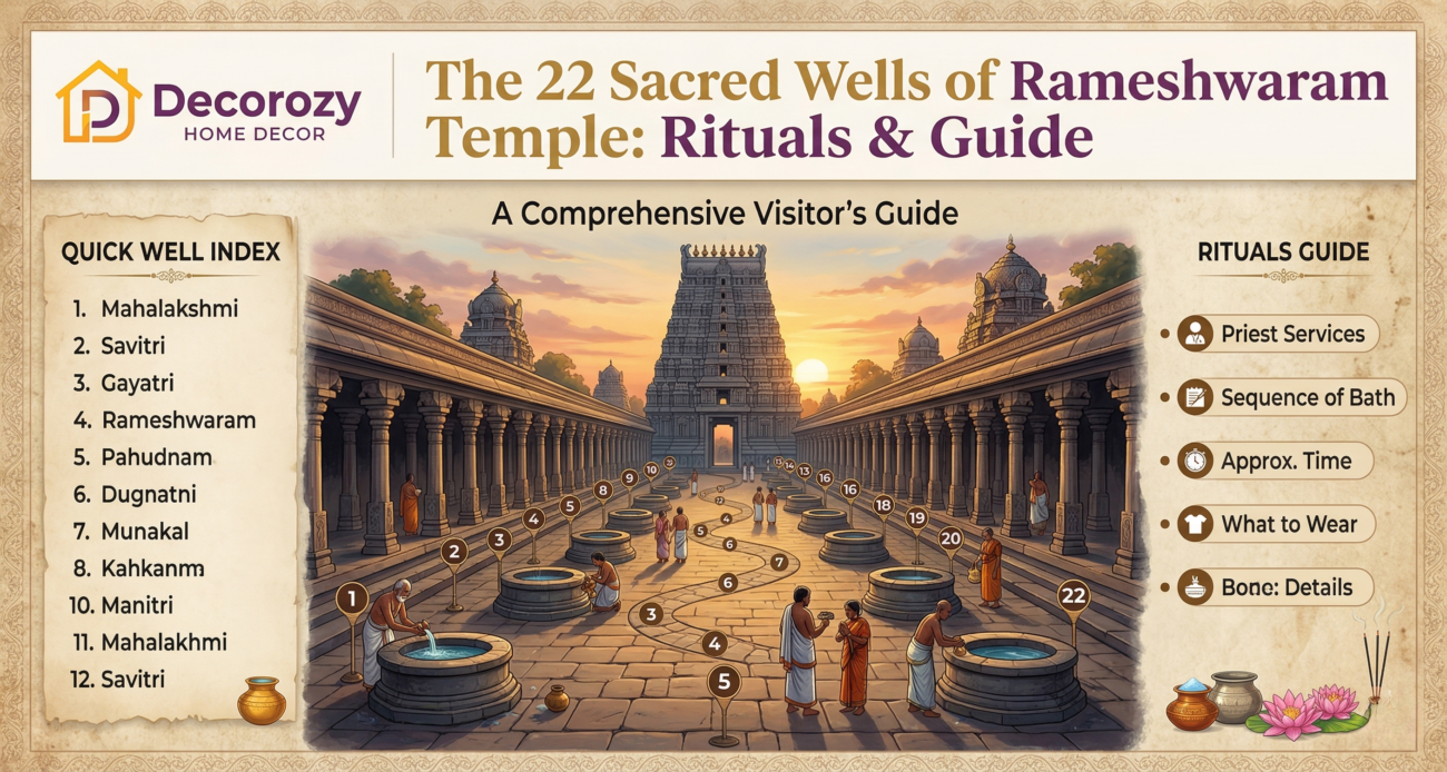 The 22 Sacred Wells of Rameshwaram Temple: Rituals & Guide