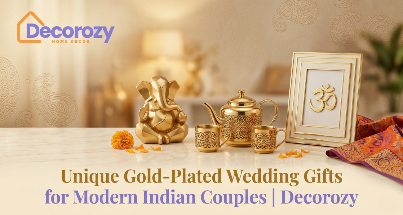 Unique Gold-Plated Wedding Gifts for Modern Indian Couples | Decorozy