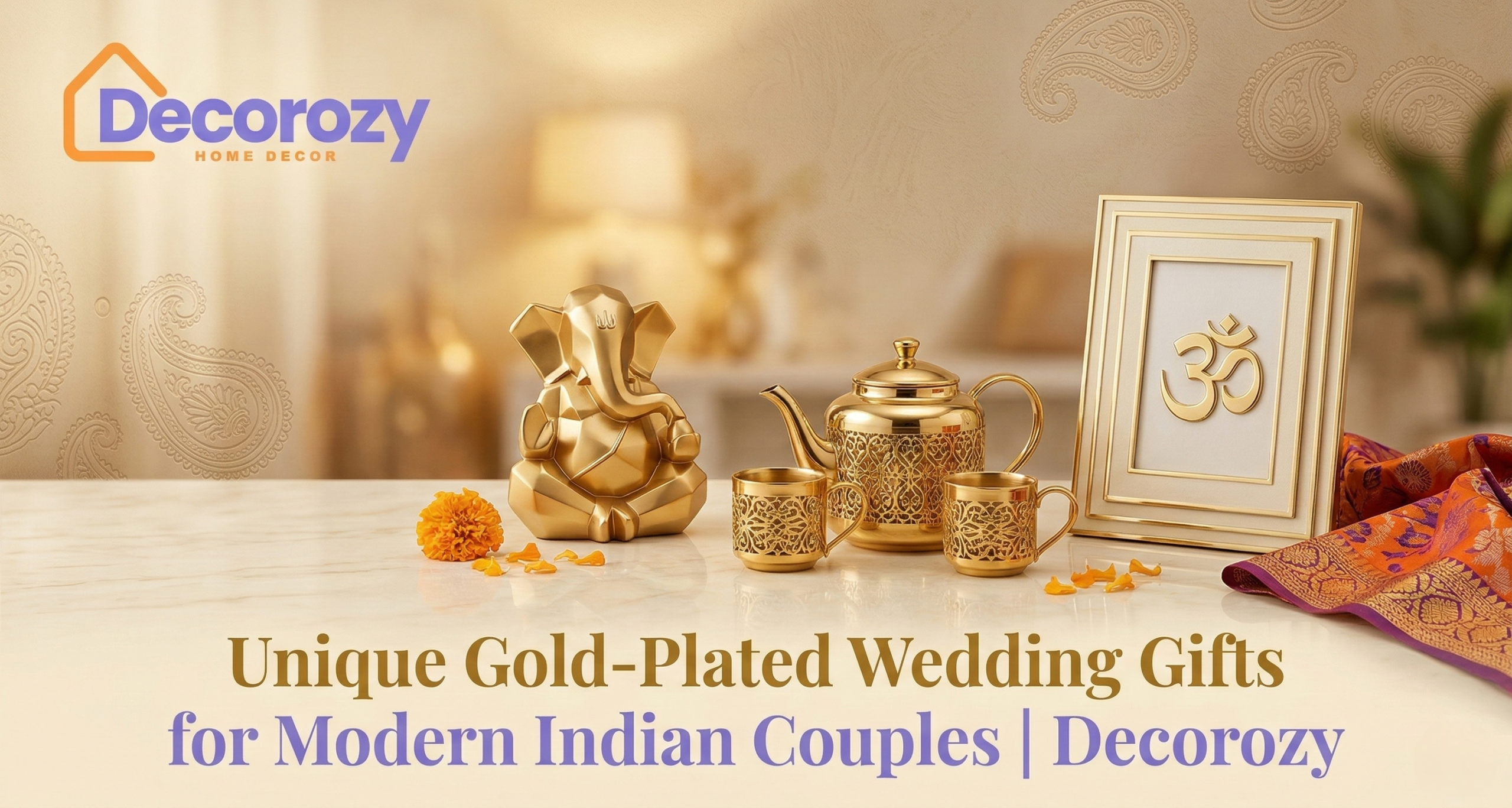 Unique Gold-Plated Wedding Gifts for Modern Indian Couples | Decorozy