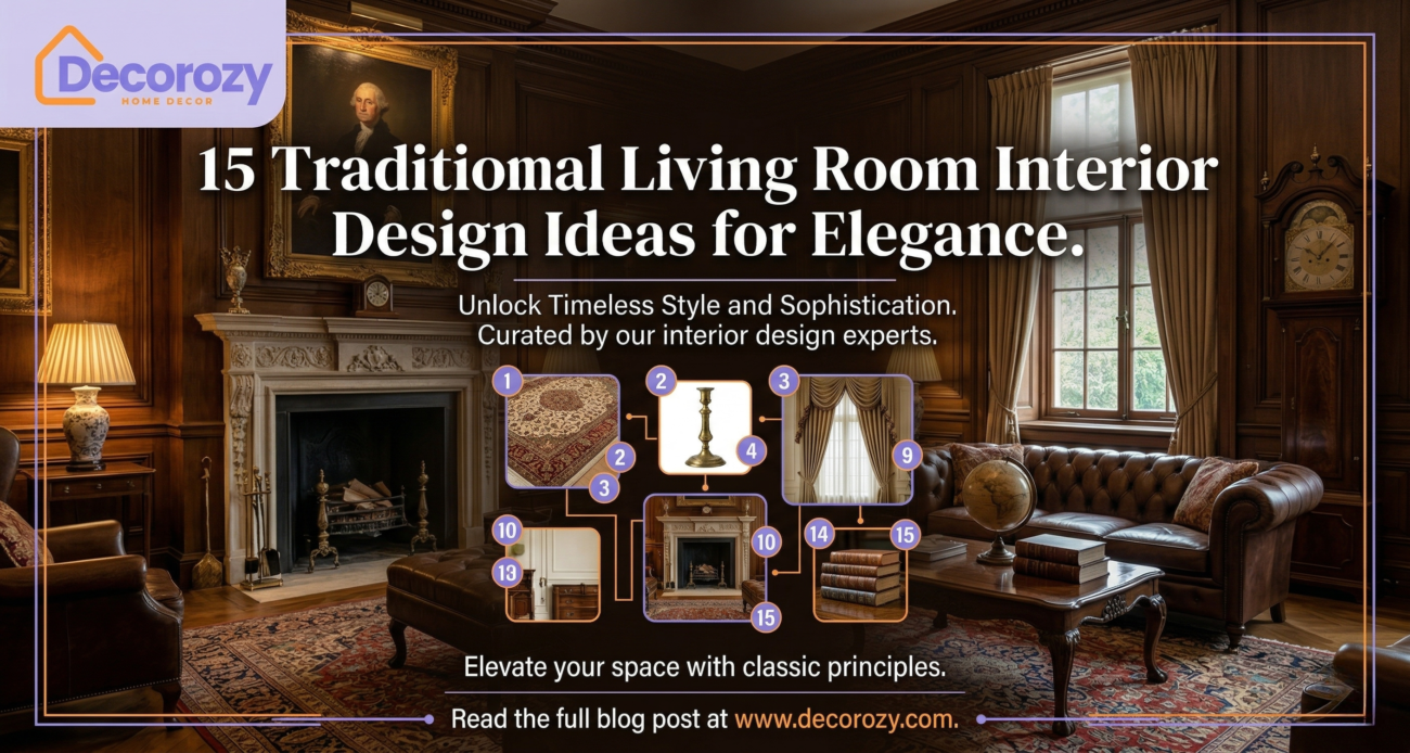 15 Traditional Living Room Interior Design Ideas for Elegance