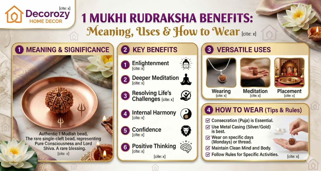 1 Mukhi Rudraksha Benefits: Meaning, Uses & How to Wear