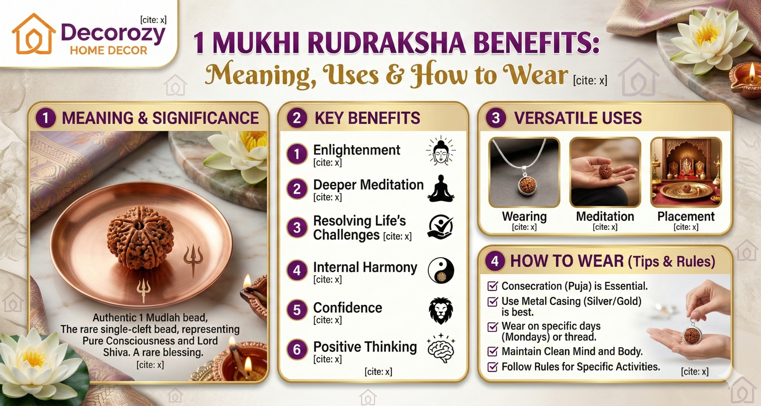 1 Mukhi Rudraksha Benefits: Meaning, Uses & How to Wear