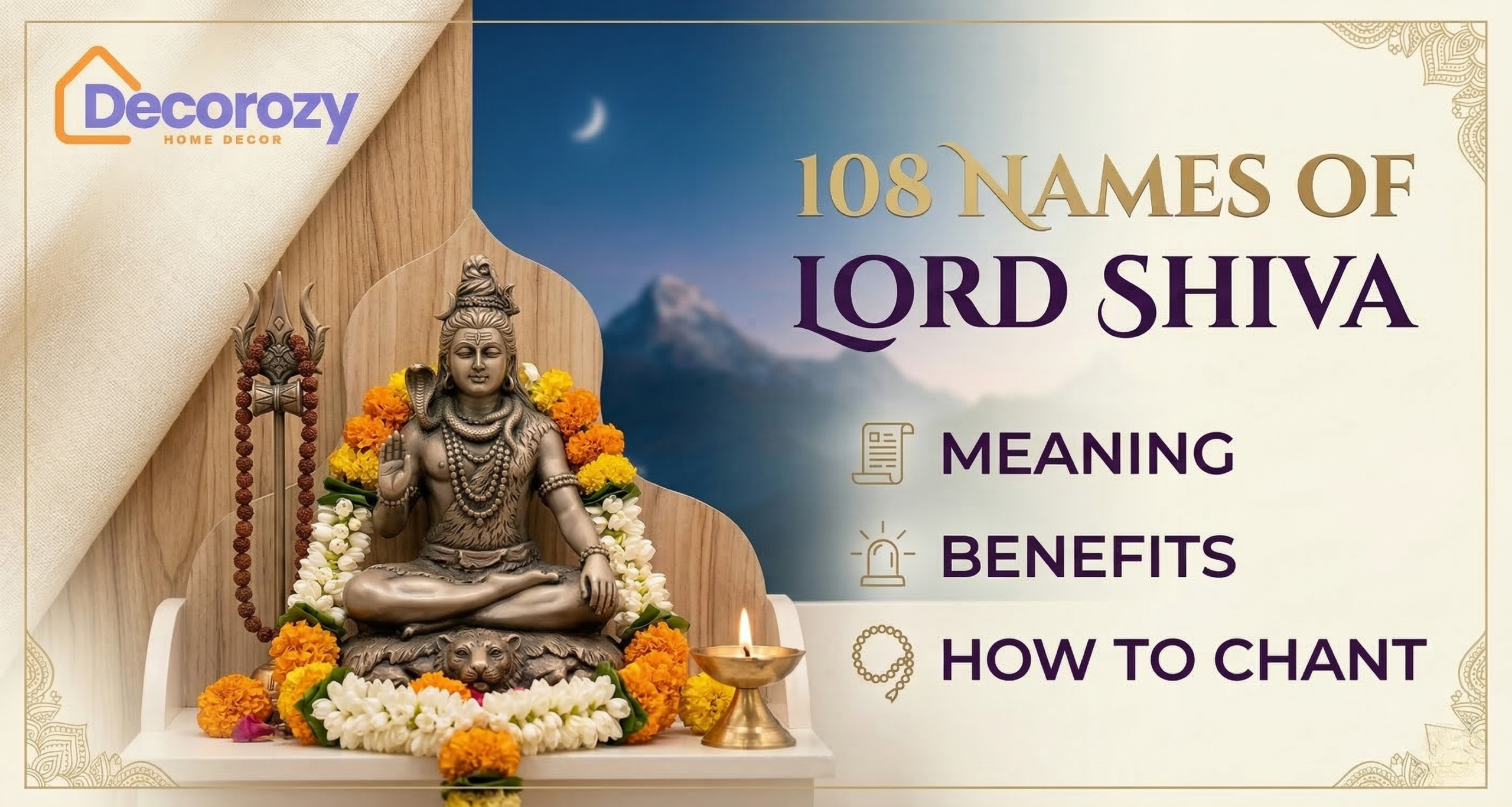 108 Names of Lord Shiva: Meaning, Benefits & How to Chant