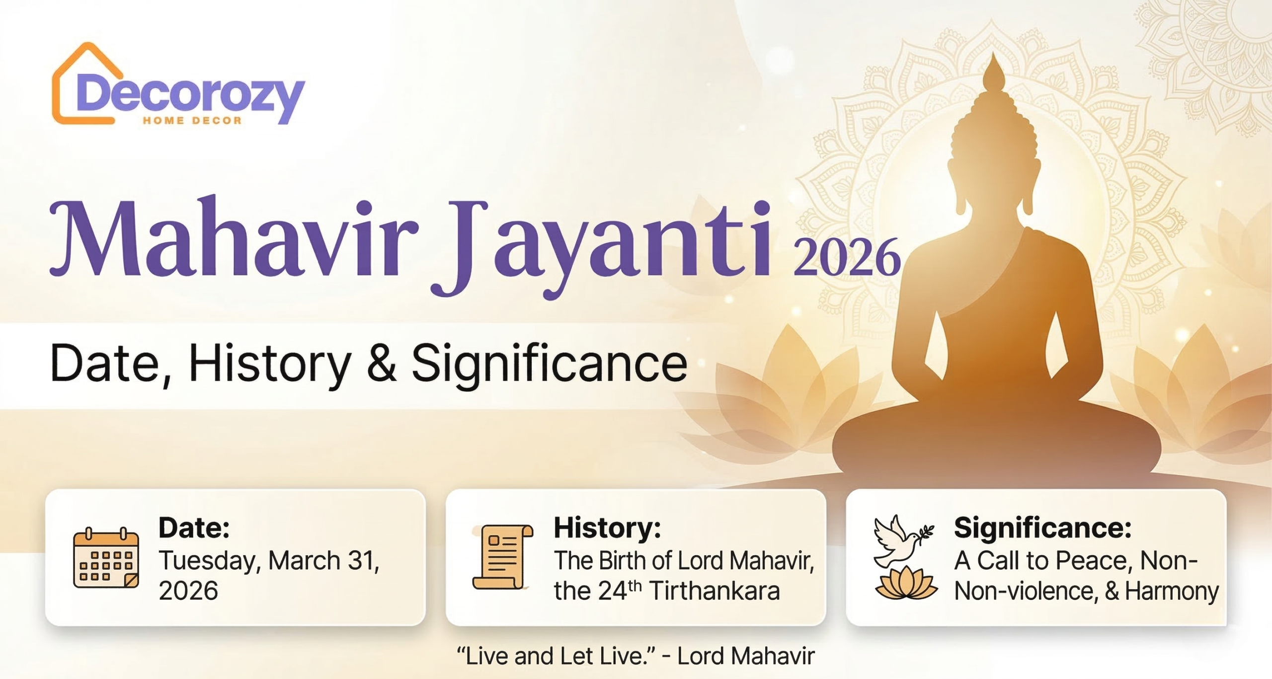 Mahavir Jayanti 2026: Date, History & Significance