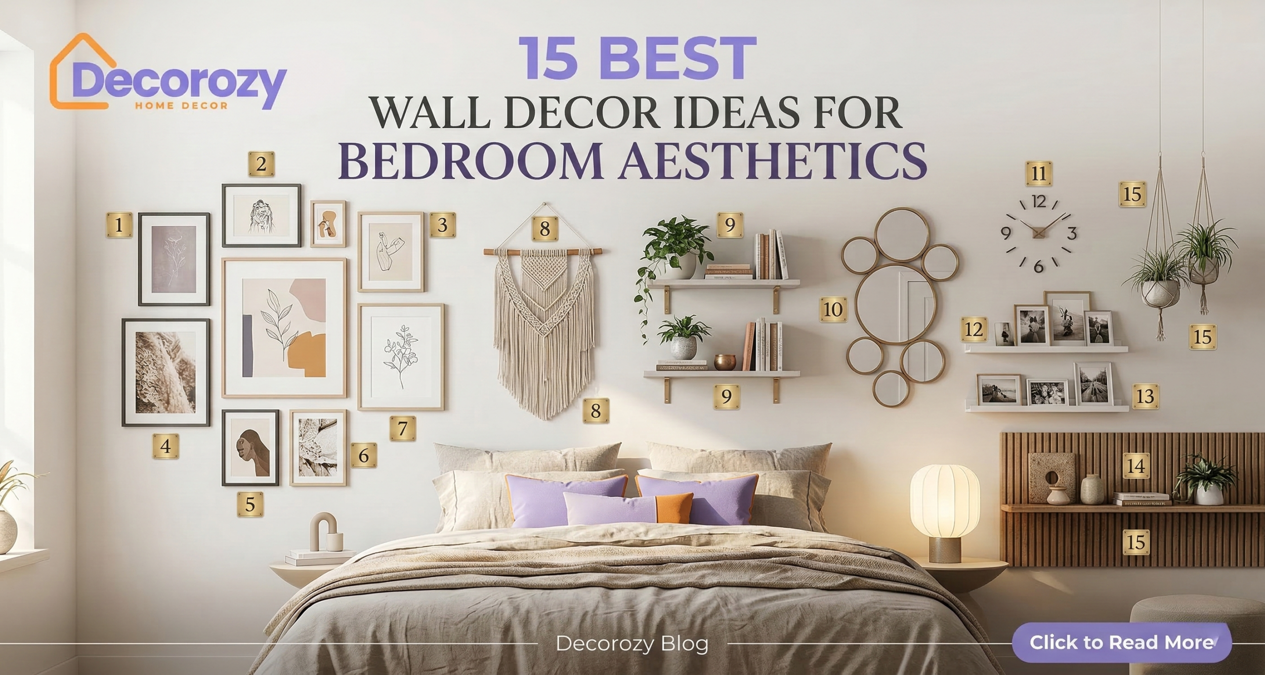 15 Best Wall Decor Ideas for Bedroom Aesthetics