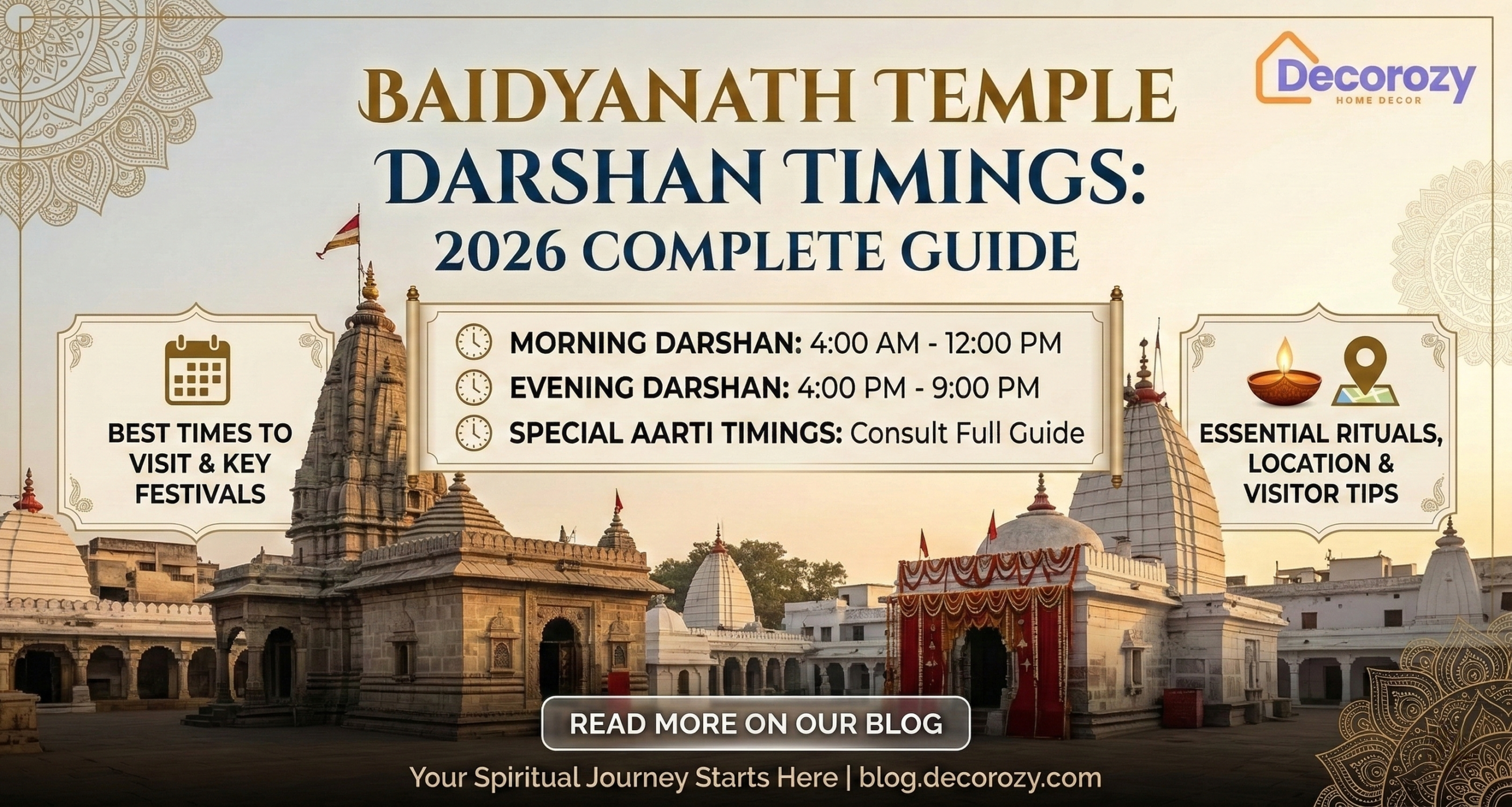 Baidyanath Temple Darshan Timings: 2026 Complete Guide