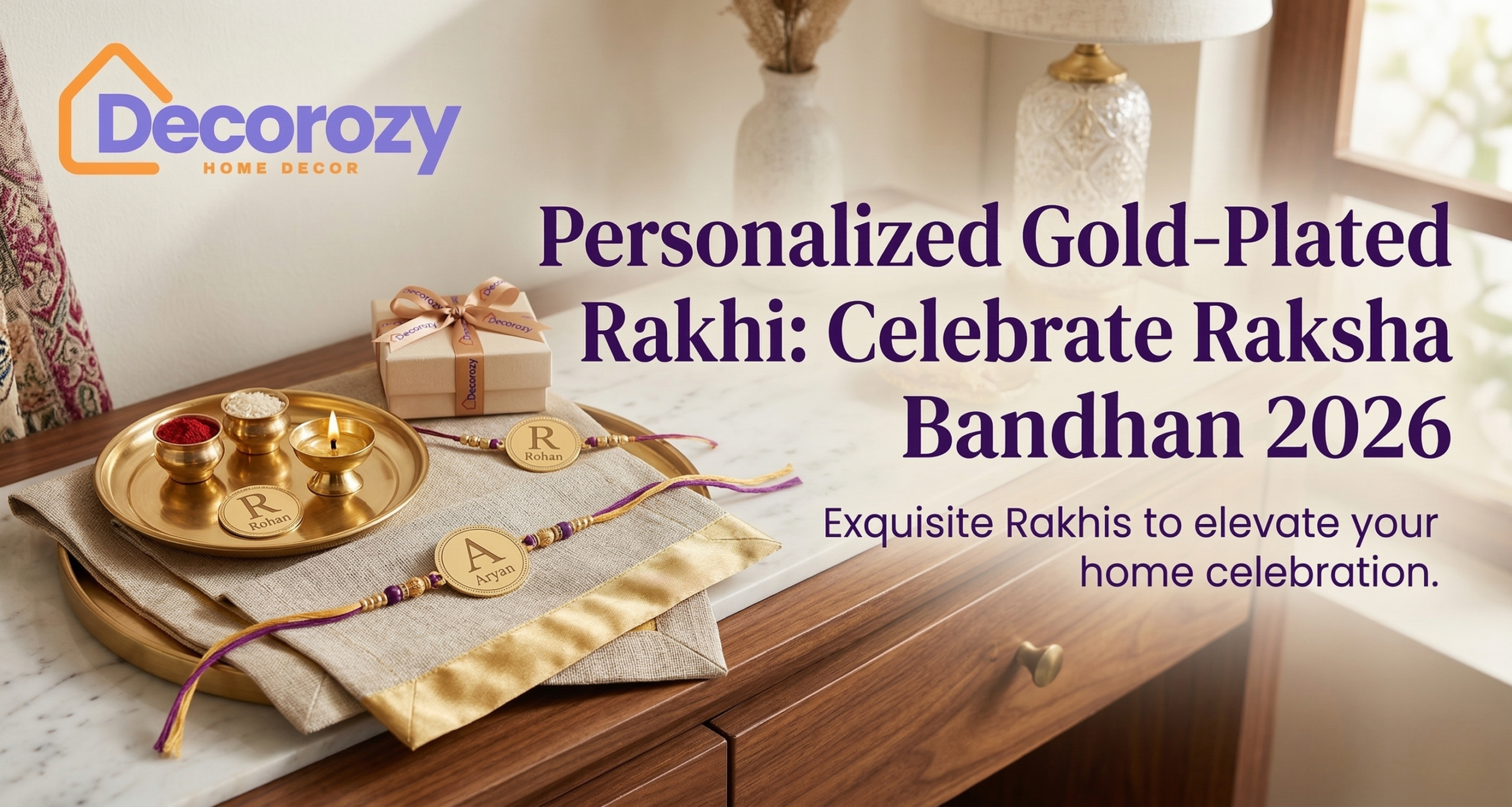 Personalized Gold-Plated Rakhi: Celebrate Raksha Bandhan 2026